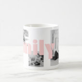 Modern rosa Foto Typ 4 mit Monogramm Kaffeetasse (Mittel)