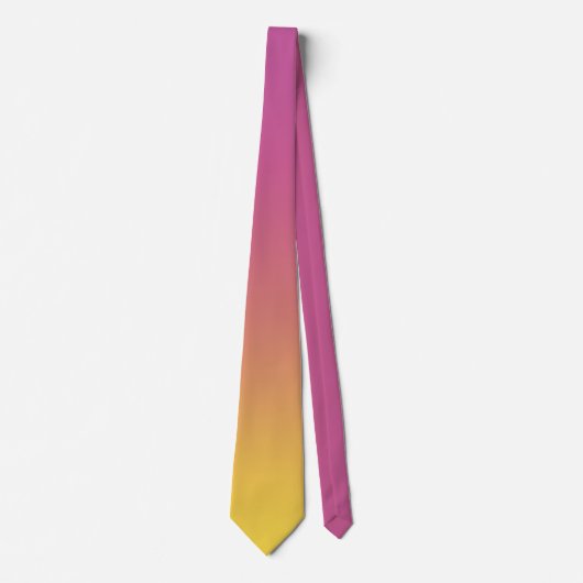 Modern rosa gelb farbenfroh Ombre Gradient Krawatte (Vorderseite)