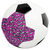 Modern rosa Geparden Leopard Tierdruck Fußball (Dreiviertel)