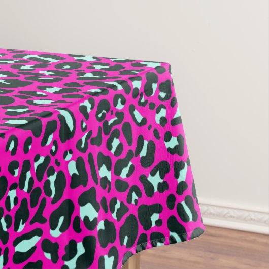 Modern rosa Geparden Leopard Tierdruck Tischdecke (Beispiel)
