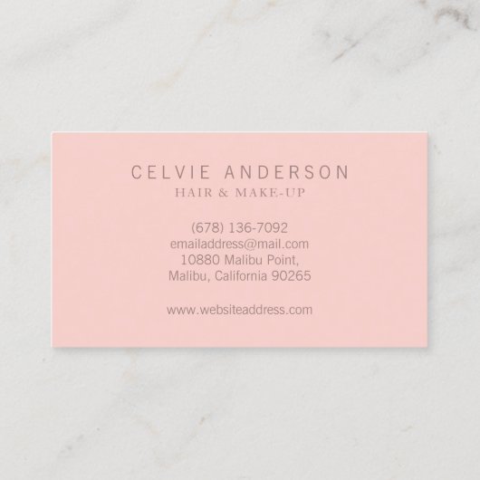 Modern rosa Glitzer Bokeh| Visitenkarte (Rückseite)