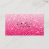 Modern rosa Glitzer Business Card Visitenkarte (Vorderseite)