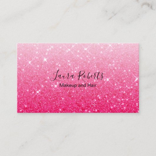 Modern rosa Glitzer Business Card Visitenkarte (Vorderseite)