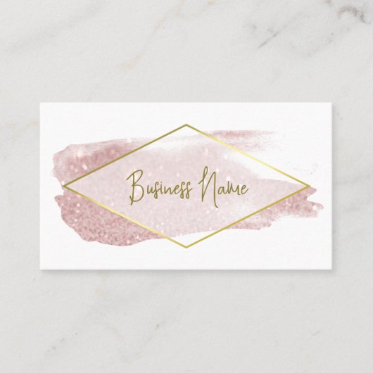 Modern rosa Glitzer Business Card Visitenkarte (Vorderseite)