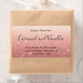 Modern rosa Glitzer Candles Label (Insitu)