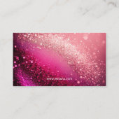 Modern rosa Glitzer Foto Template Insurance Agent Visitenkarte (Rückseite)