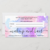 Modern rosa Glitzer lila Aquarellschrift (Rückseite)