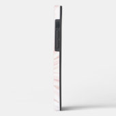 Modern rosa Glitzer Marmor Case-Mate iPhone Hülle (Rückseite / Links)