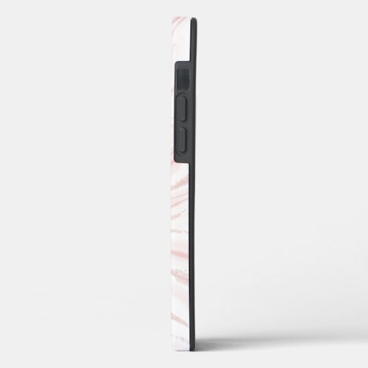 Modern rosa Glitzer Marmor Case-Mate iPhone Hülle (Rückseite / Links)