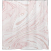 Modern rosa Glitzer Marmor Duschvorhang (Vorderseite)