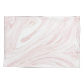 Modern rosa Glitzer Marmor Kissenbezug (Rückseite)