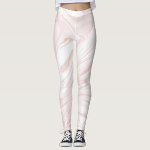 Modern rosa Glitzer Marmor Leggings