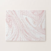 Modern rosa Glitzer Marmor Puzzle (Horizontal)