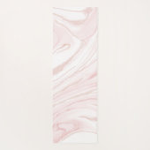 Modern rosa Glitzer Marmor Yogamatte (Rückseite)