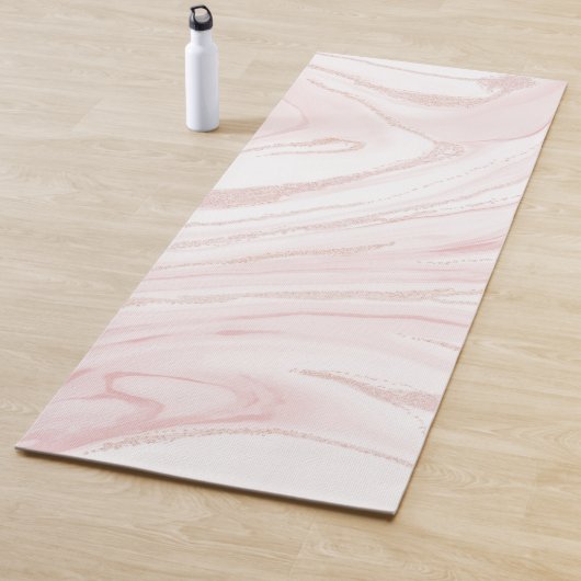 Modern rosa Glitzer Marmor Yogamatte (Beispiel)