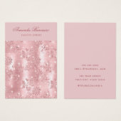 Modern-rosa Glitzer Ohrringe Display Card (Vorne & Hinten)