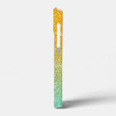 Modern rosa Glitzer ombre Case-Mate iPhone Hülle (Rückseite / Links)