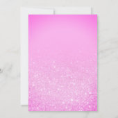 Modern rosa Glitzer ombre glam Sweet 16 Einladung (Rückseite)