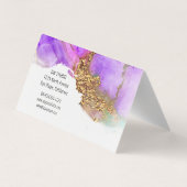Modern rosa Gold Ink Business Card Visitenkarten (Rückseite)