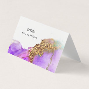 Modern rosa Gold Ink Business Card Visitenkarten