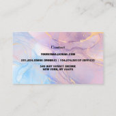 Modern rosa Gold Watercolor Business Card Visitenkarte (Rückseite)