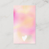 Modern rosa goldfarbene Logo-Bestellung Vielen Dan Visitenkarte (Rückseite)