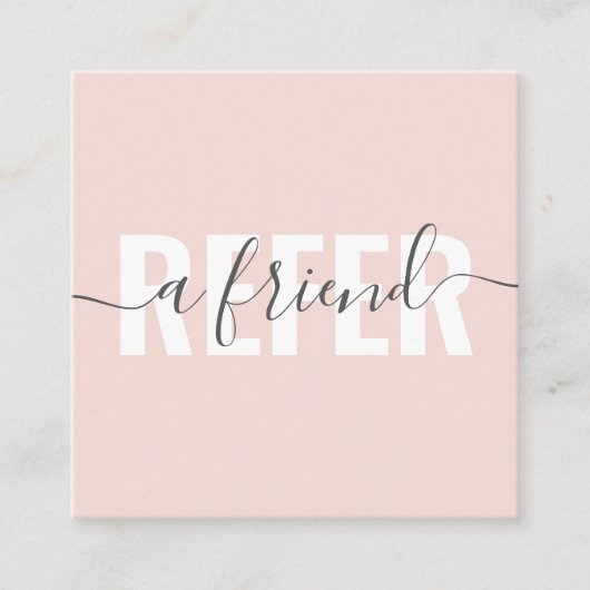 Modern rosa grau bezeichnen die Signatur eines Fre Empfehlungskarte (Vorderseite)