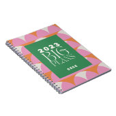 Modern rosa grün geometrisch große Planer Planer Notizblock (Rechte Seite)