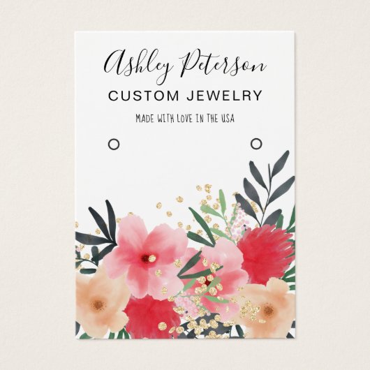 Modern rosa, grüngrüne Ohrring (Vorderseite)