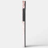 Modern rosa gürteliger Glitzer Case-Mate iPhone Hülle (Rückseite / Links)