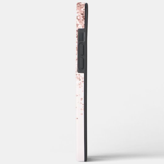 Modern rosa gürteliger Glitzer Case-Mate iPhone Hülle (Rückseite / Links)