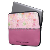Modern rosa inspirierendes Zitat Laptop Sleeve (Vorderseite Links)