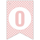 Modern rosa Kariert ein Albernes Gänse Erster Gebu Wimpelkette (Zweite Fahne)