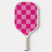 Modern rosa kariert pickleball schläger (Rückseite)