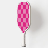 Modern rosa kariert pickleball schläger (Links)
