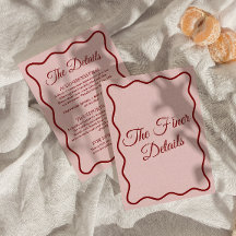 Modern rosa kühl Funky Retro Chic Wedding Details