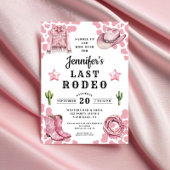 Modern rosa Last Rodeo Bachelorette Einladung