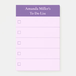 Modern rosa Lila, mit Namen zu benennen Post-it Klebezettel