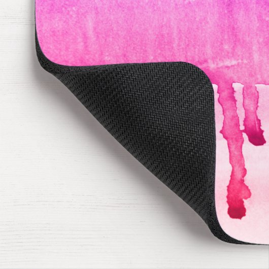 Modern rosa Lila Wasserfarbe Ombre Mousepad (Ecke)