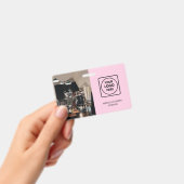 Modern rosa Logo | Design der Unternehmenstidentit Ausweis (Handheld)