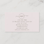 Modern rosa, Logo Visitenkarte (Rückseite)