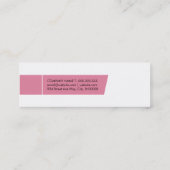 Modern | (Rosa) Mini Visitenkarte (Rückseite)