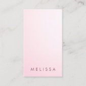 Modern rosa, minimalistisch beruflich visitenkarte (Vorderseite)