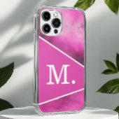 Modern rosa Monogramm Case-Mate iPhone Hülle
