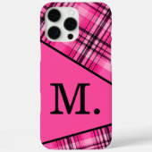 Modern rosa Monogramm Case-Mate iPhone Hülle (Rückseite)