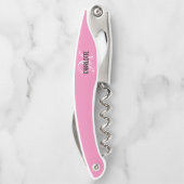 Modern rosa, monogramm, Kellerschraube Kellnermesser (Rückseite)