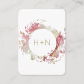 Modern rosa Monogramm-UAWG mit QR-Code Begleitkarte (Rückseite)