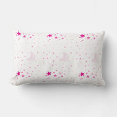 Modern rosa Moon Stars Muster Pillow Lendenkissen (Vorderseite)