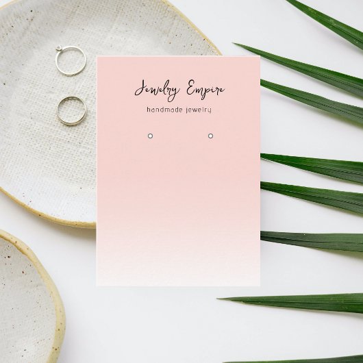 Modern rosa Ohrwurfhalter Visitenkarte
