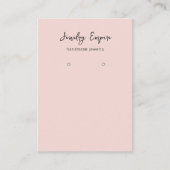 Modern rosa Ohrwurfhalter Visitenkarte (Vorderseite)